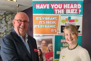 Lindsay with Cambridge Business Buzz Host Stephen Spencer